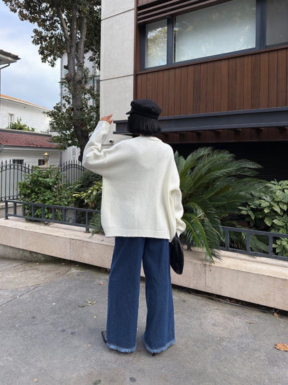 Cardigan Denim Patch